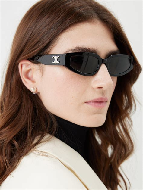 celine triomphe cat eye sunglasses|More.